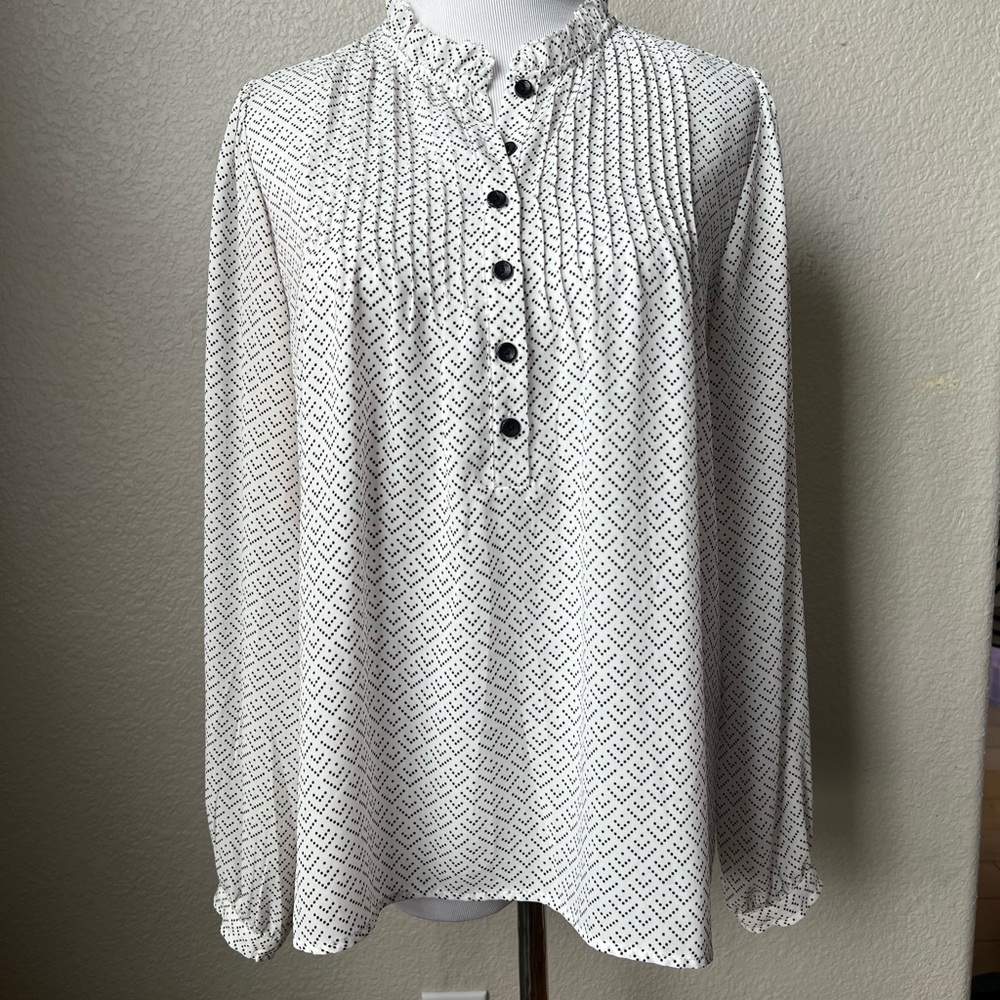 Madison d’Amelie White Dot Blouse, S